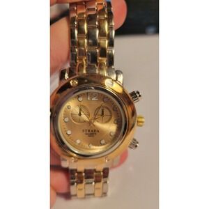 New STRADA Quartz Silver and Gold Tone Chronograph Men's Watch‎ New